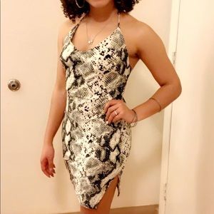 Snake skin print dress
